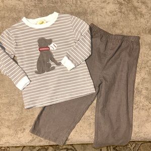 Abielle Toddler Boy Lab Applique Set